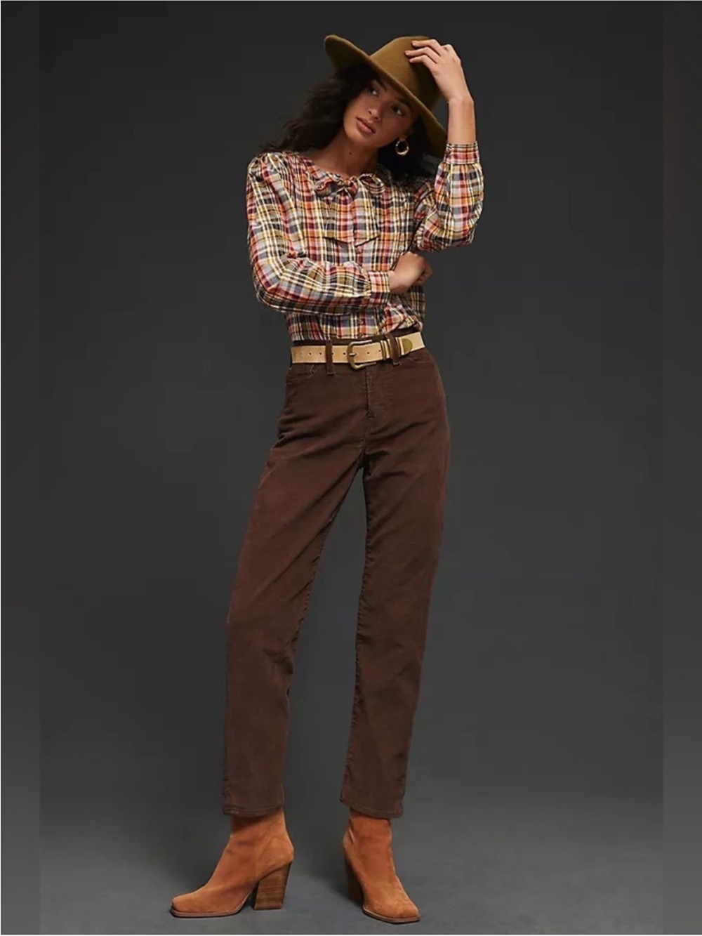 Levi‘s Wedgie Big E Straight Leg Chocolate Brown Corduroy Pants Size 33